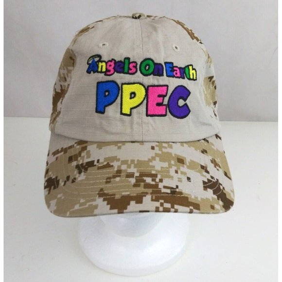 Angels On Earth PPEC Pixelated Camo Embroidered Adjustable Baseball Cap - Picture 1 of 7